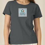 PFT Logo - SSSQUARE - Light Ocean | T-Shirt | Adult | Ladies Short Sleeve | 155gsm Fitted | Anthracite