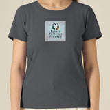 PFT Logo - SSSQUARE - Light Ocean | T-Shirt | Adult | Ladies Short Sleeve | 155gsm Fitted | Anthracite