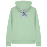 Planet Friendly Logo - Square - Ocean Light | Hoodie | Adult | Cosy | 350gsm Medium Fit | Misty Jade