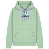 Planet Friendly Logo - Square - Ocean Light | Hoodie | Adult | Cosy | 350gsm Medium Fit | Misty Jade