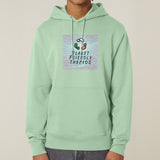 Planet Friendly Logo - Square - Ocean Light | Hoodie | Adult | Cosy | 350gsm Medium Fit | Misty Jade