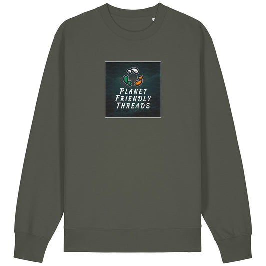 PFT Logo - dark | Jumper | Adult | Crewneck | 350gsm Medium Fit | Khaki