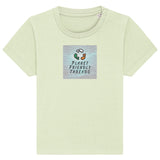 PFT Logo - SSSQUARE - Light Ocean | T-Shirt | Baby | Crewneck Short Sleeve | 155gsm Medium Fit | Stem Green