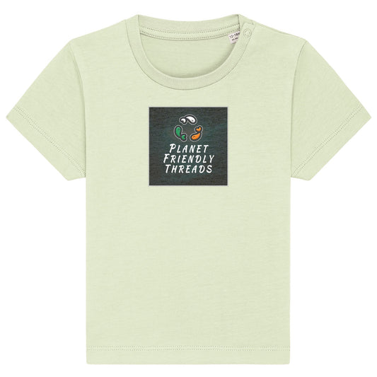 PFT Logo - dark | T-Shirt | Baby | Crewneck Short Sleeve | 155gsm Medium Fit | Stem Green
