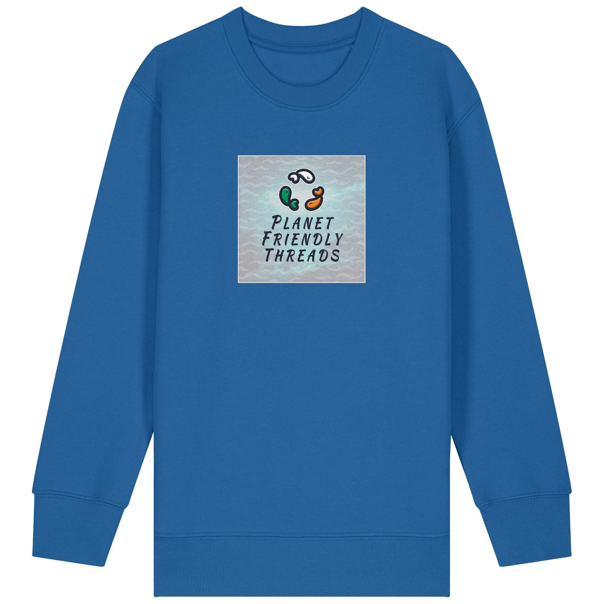 PFT Logo - SSSQUARE - Light Ocean | Jumper | Kids | Crewneck | 300gsm Medium Fit | Royal Blue