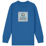 PFT Logo - SSSQUARE - Light Ocean | Jumper | Kids | Crewneck | 300gsm Medium Fit | Royal Blue