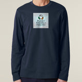 PFT Logo - SSSQUARE - Light Ocean | T-Shirt | Adult | Crewneck Long Sleeve | 180gsm Medium Fit | French Navy