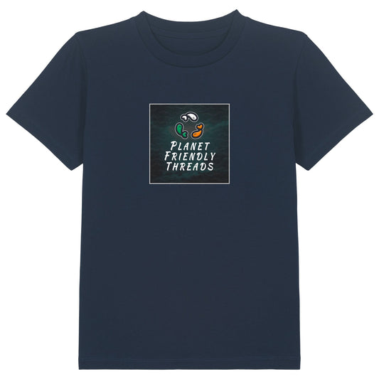 PFT Logo - dark | T-Shirt | Kids | Crewneck Short Sleeve | 155gsm Medium Fit | French Navy