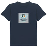 PFT Logo - SSSQUARE - Light Ocean | T-Shirt | Kids | Crewneck Short Sleeve | 155gsm Medium Fit | French Navy