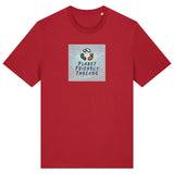 PFT Logo - SSSQUARE - Light Ocean | T-Shirt | Adult | Crewneck Short Sleeve | 180gsm Medium Fit | Red