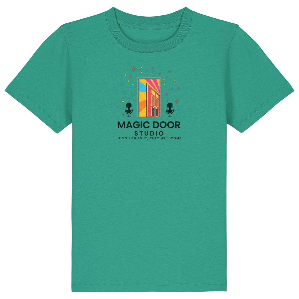 Magic Door Logo | T-Shirt | Kids | Crewneck Short Sleeve | 155gsm Medium Fit | Go Green