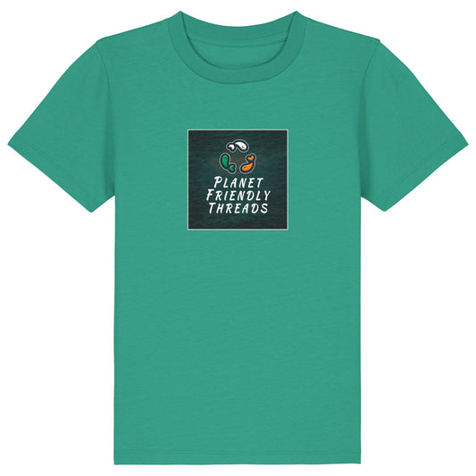 PFT Logo - dark | T-Shirt | Kids | Crewneck Short Sleeve | 155gsm Medium Fit | Go Green