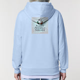 Planet Friendly Logo - Square - Ocean Light | Hoodie | Adult | Cosy | 350gsm Medium Fit | Blue Soul