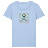 PFT Logo - SSSQUARE - Light Ocean | T-Shirt | Adult | Ladies Short Sleeve | 155gsm Fitted | Blue soul
