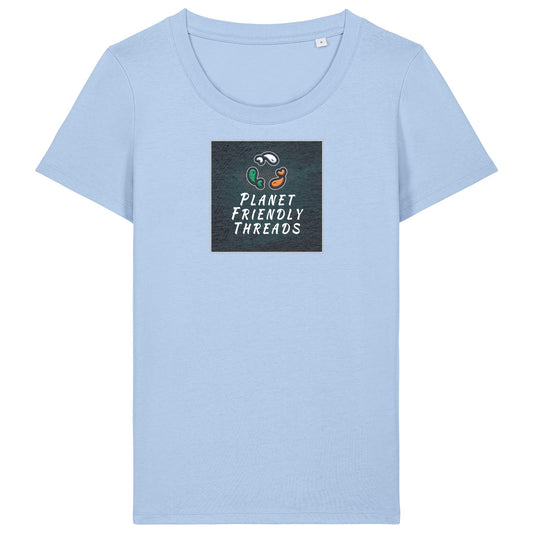 PFT Logo - dark | T-Shirt | Adult | Ladies Short Sleeve | 155gsm Fitted | Blue soul