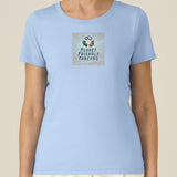PFT Logo - SSSQUARE - Light Ocean | T-Shirt | Adult | Ladies Short Sleeve | 155gsm Fitted | Blue soul