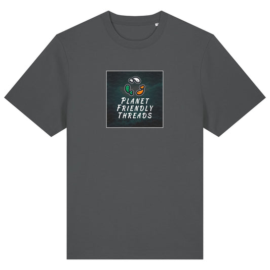 PFT Logo - dark | T-Shirt | Adult | Crewneck Short Sleeve | 215gsm Relaxed Fit | Anthracite