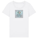 PFT Logo - SSSQUARE - Light Ocean | T-Shirt | Adult | Ladies Short Sleeve | 155gsm Fitted | White