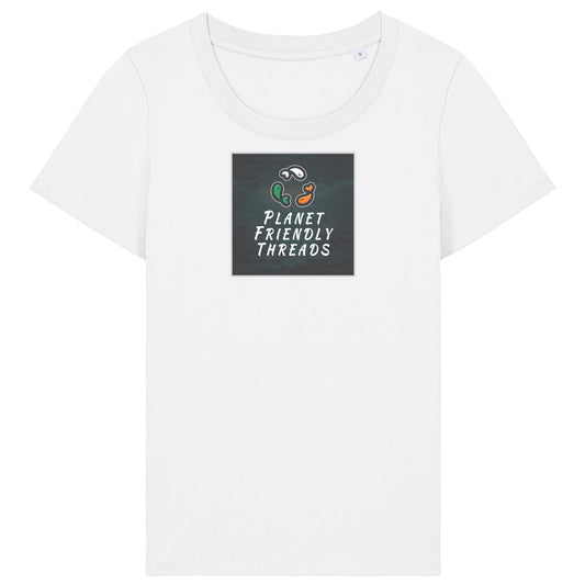 PFT Logo - dark | T-Shirt | Adult | Ladies Short Sleeve | 155gsm Fitted | White