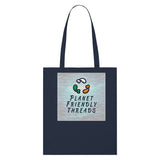 Planet Friendly Logo - Square - Ocean Light | Other | Adult | Tote Bag | 160gsm | French Navy
