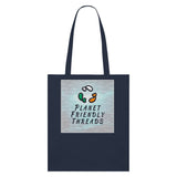 Planet Friendly Logo - Square - Ocean Light | Other | Adult | Tote Bag | 160gsm | French Navy