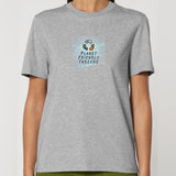 PFT Logo - SSSQUARE - Light Ocean | T-Shirt | Adult | Crewneck Short Sleeve | 180gsm Medium Fit | Heather Grey