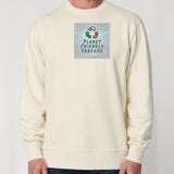 Planet Friendly Logo - Square - Ocean Light | Jumper | Adult | Crewneck | 350gsm Medium Fit | Natural Raw
