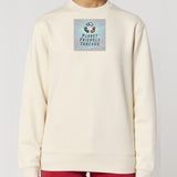 Planet Friendly Logo - Square - Ocean Light | Jumper | Adult | Crewneck | 350gsm Medium Fit | Natural Raw