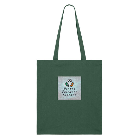 Planet Friendly Logo - Square - Ocean Light | Other | Adult | Tote Bag | 160gsm | Bottle Green