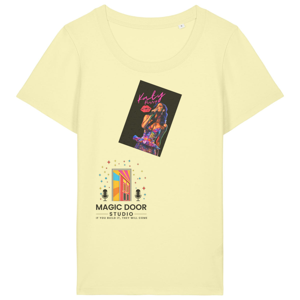 Katy Perry | T-Shirt | Adult | Ladies Short Sleeve | 155gsm Fitted | Lemon Sorbet