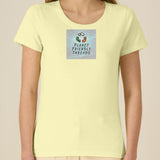 PFT Logo - SSSQUARE - Light Ocean | T-Shirt | Adult | Ladies Short Sleeve | 155gsm Fitted | Lemon Sorbet