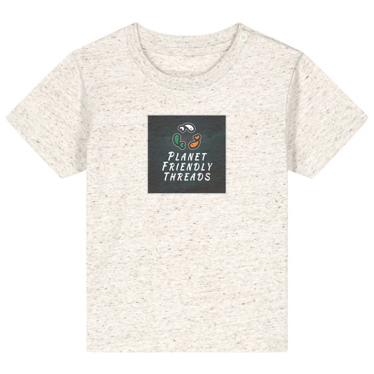 PFT Logo - dark | T-Shirt | Baby | Crewneck Short Sleeve | 155gsm Medium Fit | Eco-Heather
