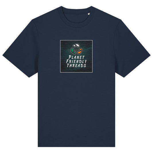 PFT Logo - dark | T-Shirt | Adult | Crewneck Short Sleeve | 215gsm Relaxed Fit | French Navy