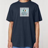 PFT Logo - SSSQUARE - Light Ocean | T-Shirt | Adult | Crewneck Short Sleeve | 215gsm Relaxed Fit | French Navy