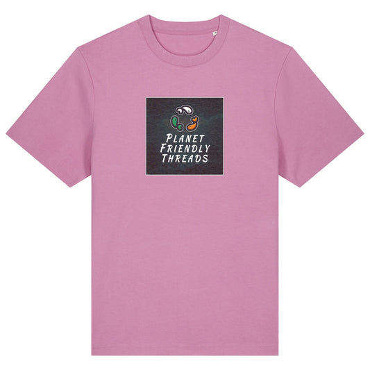 PFT Logo - dark | T-Shirt | Adult | Crewneck Short Sleeve | 215gsm Relaxed Fit | Bubble Pink