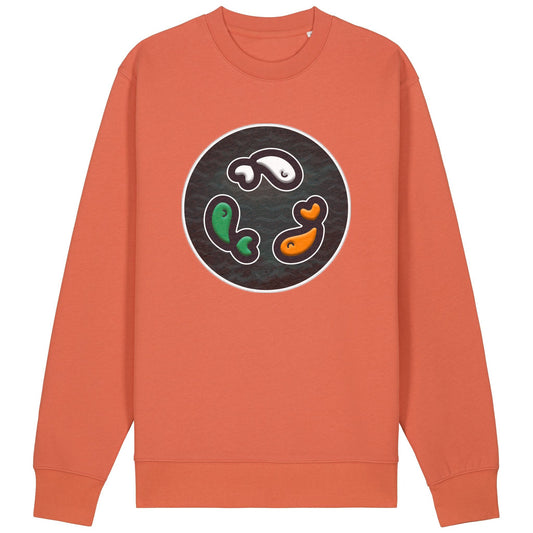 PFT Fish - Circle - Dark | Jumper | Adult | Crewneck | 350gsm Medium Fit | Fiesta
