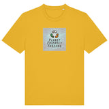 PFT Logo - SSSQUARE - Light Ocean | T-Shirt | Adult | Crewneck Short Sleeve | 180gsm Medium Fit | Spectra Yellow