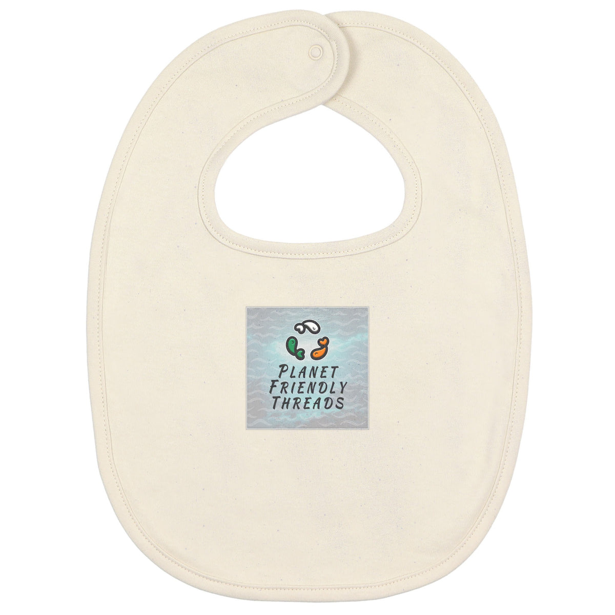 PFT Logo - SSSQUARE - Light Ocean | Other | Baby | Bib | 210gsm | Natural Raw