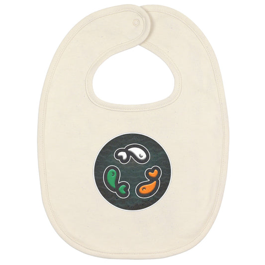PFT Fish - Circle - Dark | Other | Baby | Bib | 210gsm | Natural Raw