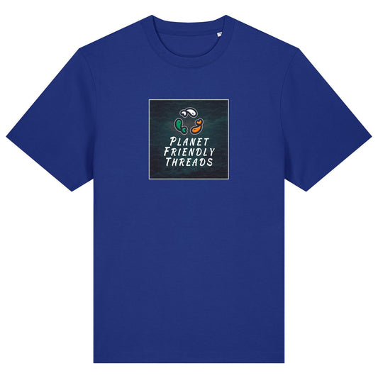 PFT Logo - dark | T-Shirt | Adult | Crewneck Short Sleeve | 215gsm Relaxed Fit | Worker Blue
