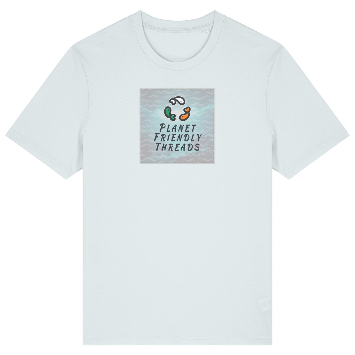 PFT Logo - SSSQUARE - Light Ocean | T-Shirt | Adult | Crewneck Short Sleeve | 180gsm Medium Fit | Blue Ice