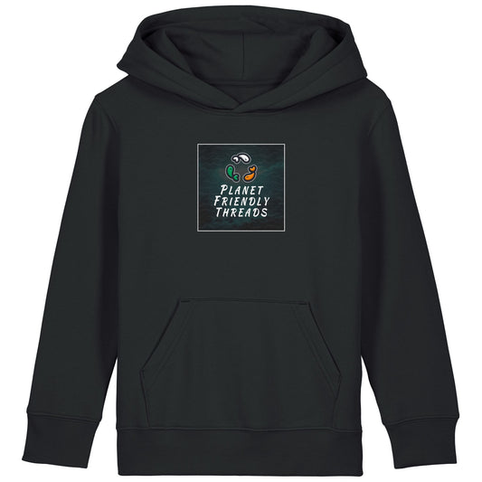 PFT Logo - dark | Hoodie | Kids | Cosy | 300gsm Medium Fit | Black