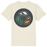 PFT Fish - Circle - Dark | T-Shirt | Kids | Crewneck Short Sleeve | 155gsm Medium Fit | Natural Raw
