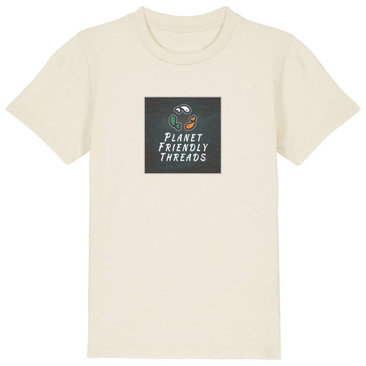 PFT Logo - dark | T-Shirt | Kids | Crewneck Short Sleeve | 155gsm Medium Fit | Natural Raw