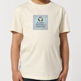PFT Logo - SSSQUARE - Light Ocean | T-Shirt | Kids | Crewneck Short Sleeve | 155gsm Medium Fit | Natural Raw
