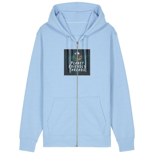 PFT Logo - dark | Hoodie | Adult | Zip | 350gsm Medium Fit | Blue Soul