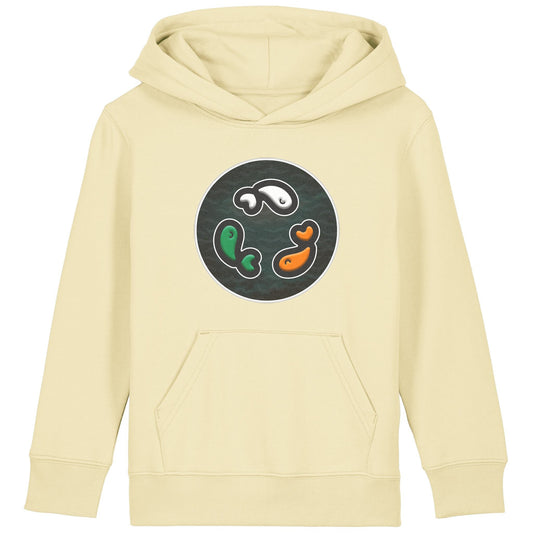 PFT Fish - Circle - Dark | Hoodie | Kids | Cosy | 300gsm Medium Fit | Butter