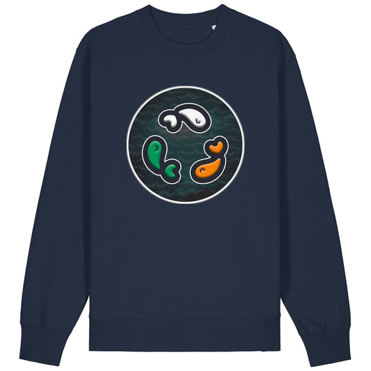 PFT Fish - Circle - Dark | Jumper | Adult | Crewneck | 350gsm Medium Fit | French Navy