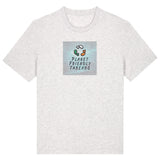 PFT Logo - SSSQUARE - Light Ocean | T-Shirt | Adult | Crewneck Short Sleeve | 180gsm Medium Fit | Cool Heather Grey