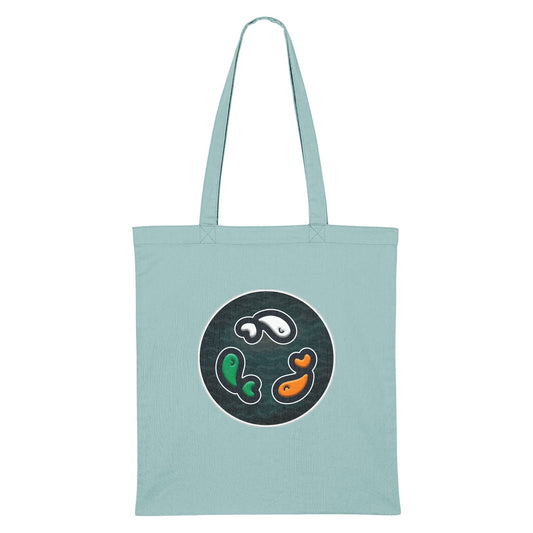 PFT Fish - Circle - Dark | Other | Adult | Tote Bag | 160gsm | Teal Monstera